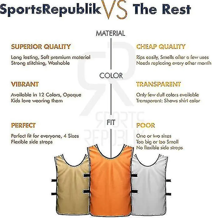 12 Colors Sports Jersey Vests (pack Of 12) - Football Training Vests