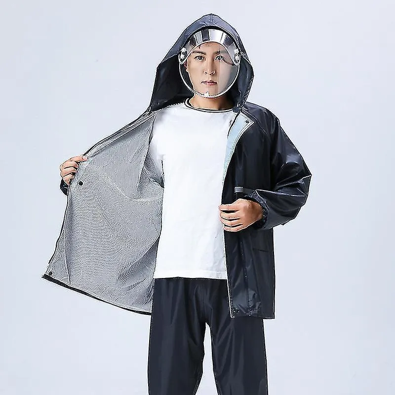 2022 Durable Polyester Waterproof Rain Wear Coat Men's Rain Jacket Trouser Rain Suit