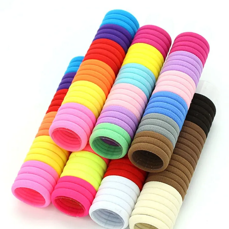 50pcs/lot 3cm Hair Accessories kids Rubber bands Scrunchy Elastic Hair Bands Girls Headband decorations ties  Gum for hair