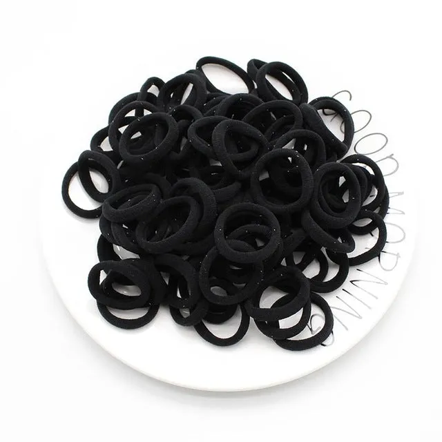 50pcs/lot 3cm Hair Accessories kids Rubber bands Scrunchy Elastic Hair Bands Girls Headband decorations ties  Gum for hair