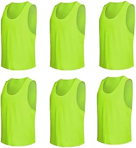 6-packs,4 To 8 Yearssoccer Bibs Jersey Nylon Mesh Sports Pinnies Team Scrimmage Training Vests - Football/volleyball/basketball 