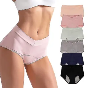 6 Pcs Urinary Incontinence Cotton Underwear Menstrual Leak Proof Absorption,hww