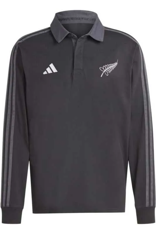 Adidas All Blacks RWC Heritage Long Sleeve Polo Shirt