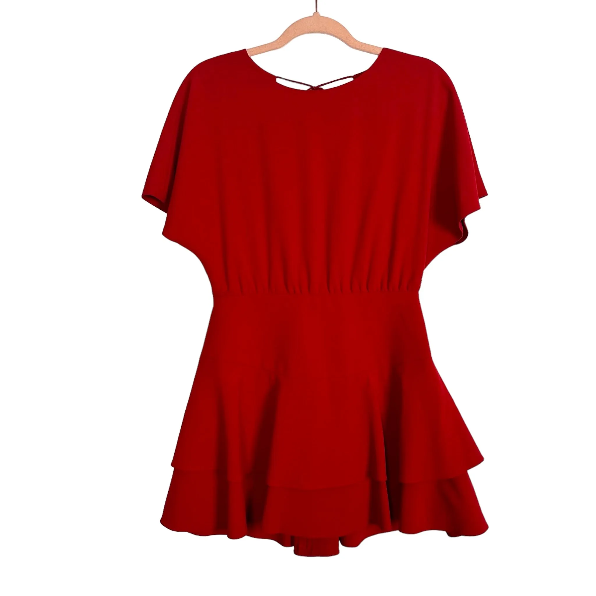 Alice + Olivia Red Back Tie Dress- Size 4