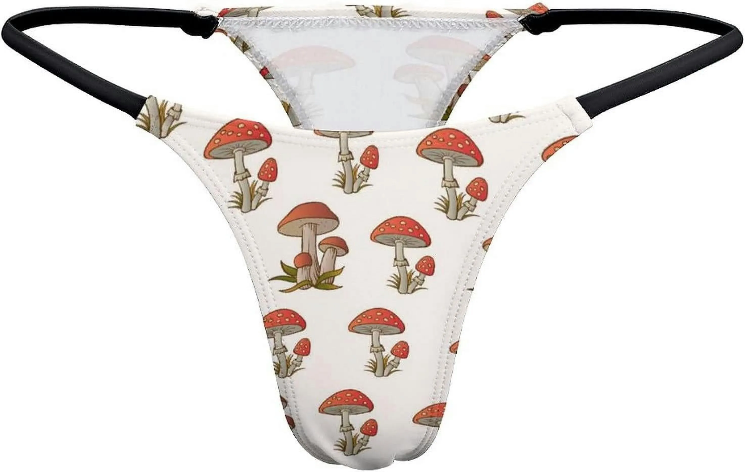 Amanita Red Mushroom G-String Thongs Women's T-Back Underwear Panty-WE449