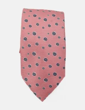 Andrew's Ties Corbata rosa estampada