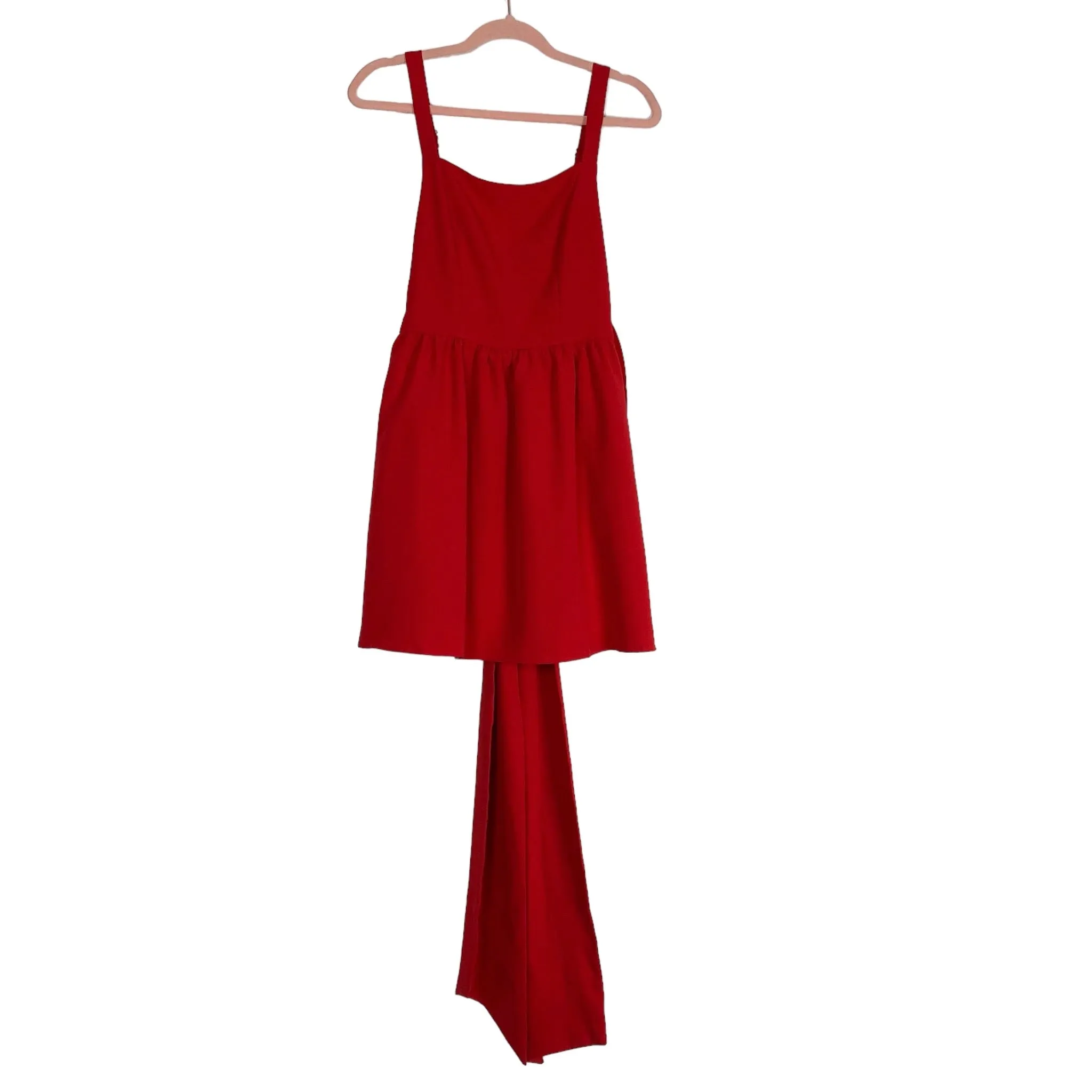 AURA Red Back Bow Dress- Size XS