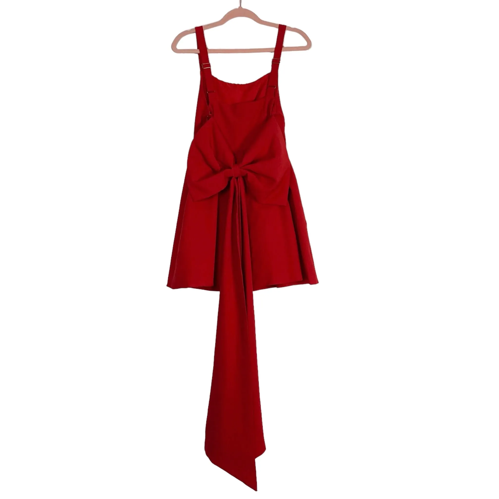 AURA Red Back Bow Dress- Size XS