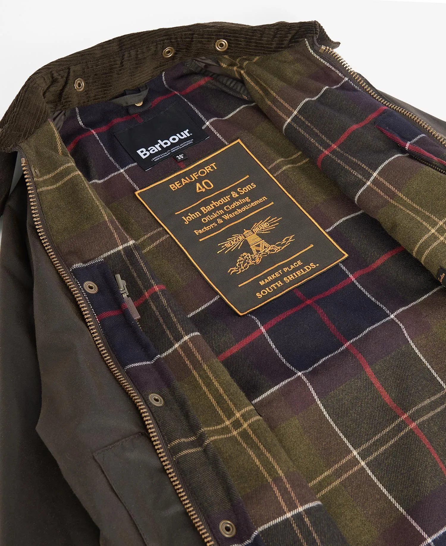 Barbour 40th Anniversary Beaufort Wax Jacket Olive Men's - A One Clothing