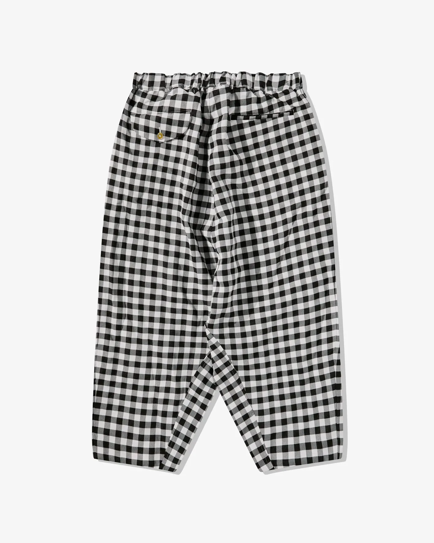 BLACK Comme des Garons Cropped Check Trouser (Black/White)