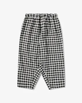 BLACK Comme des Garons Cropped Check Trouser (Black/White)