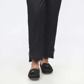 Black Laced Cambric Slim Fit Trouser PW3609