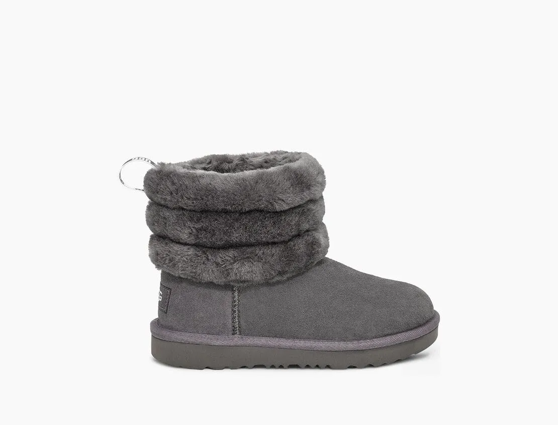 Bota T Fluff Mini Quilted Charcoal