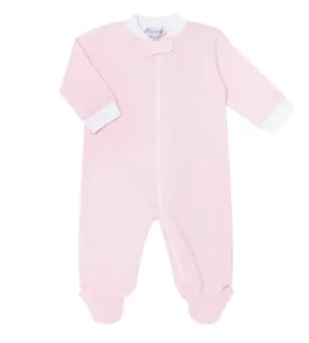 Bubble Zipper Footie - Pink