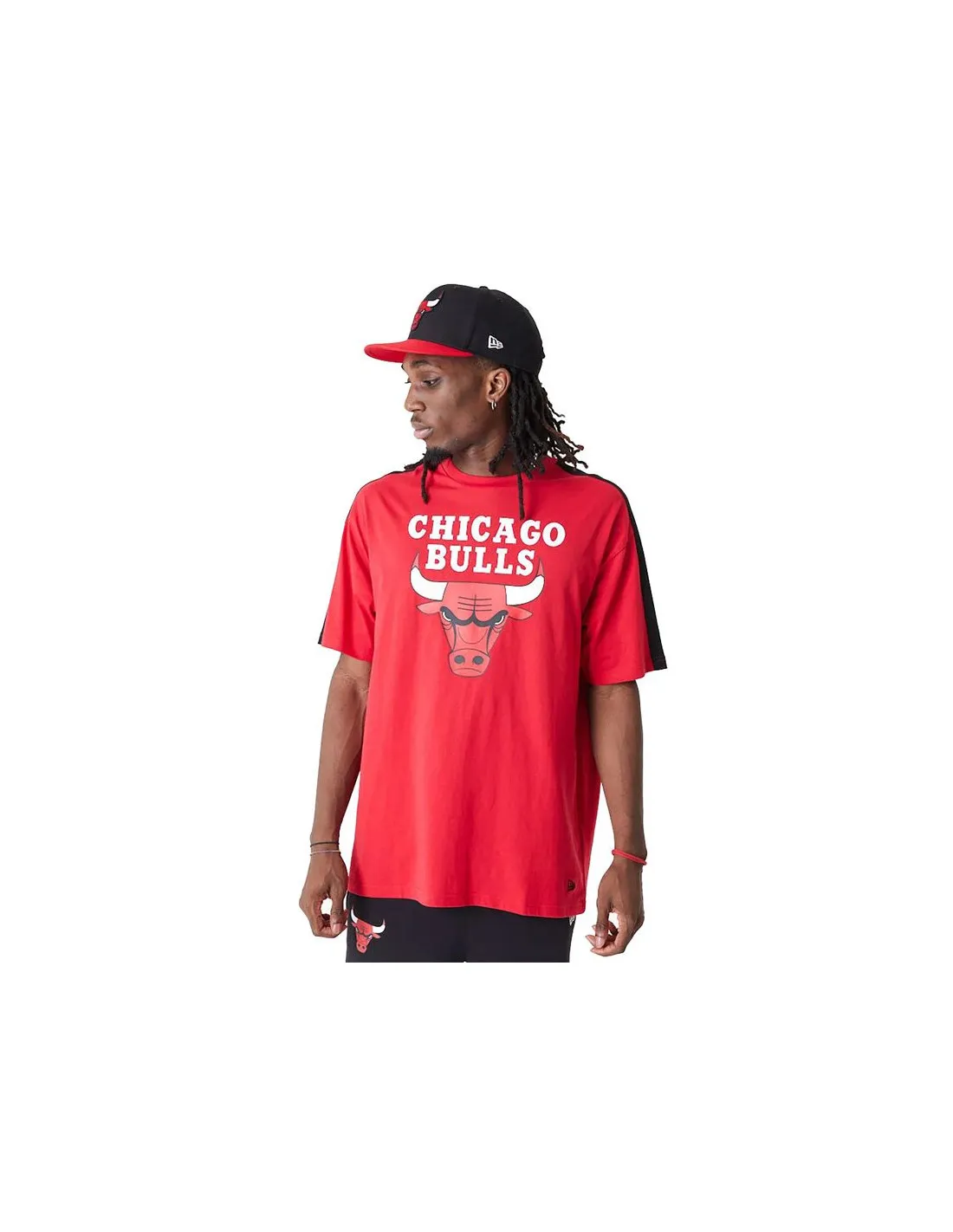 Camiseta New Era NBA Colour Block Chicago Bulls Red Hombre