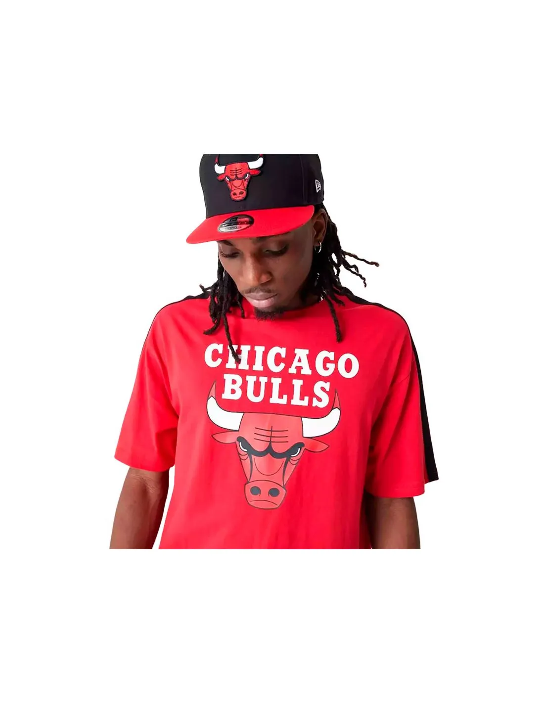 Camiseta New Era NBA Colour Block Chicago Bulls Red Hombre