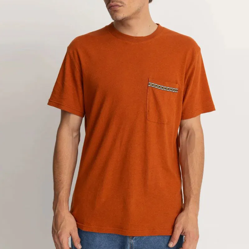 Camiseta Rhythm: Linen SS Tshirt (Burnt Clay)