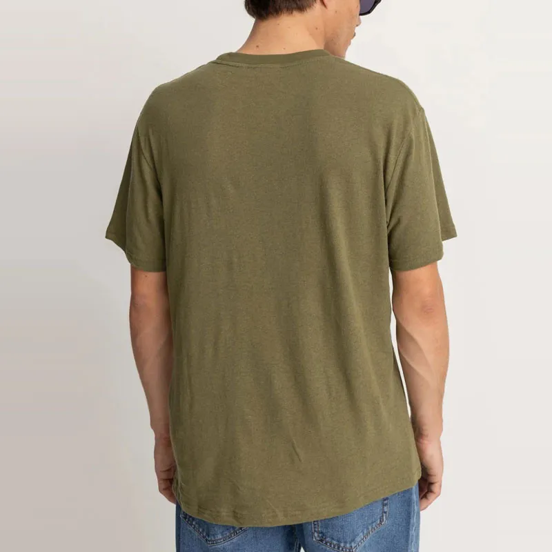 Camiseta Rhythm: Linen SS Tshirt (Olive)