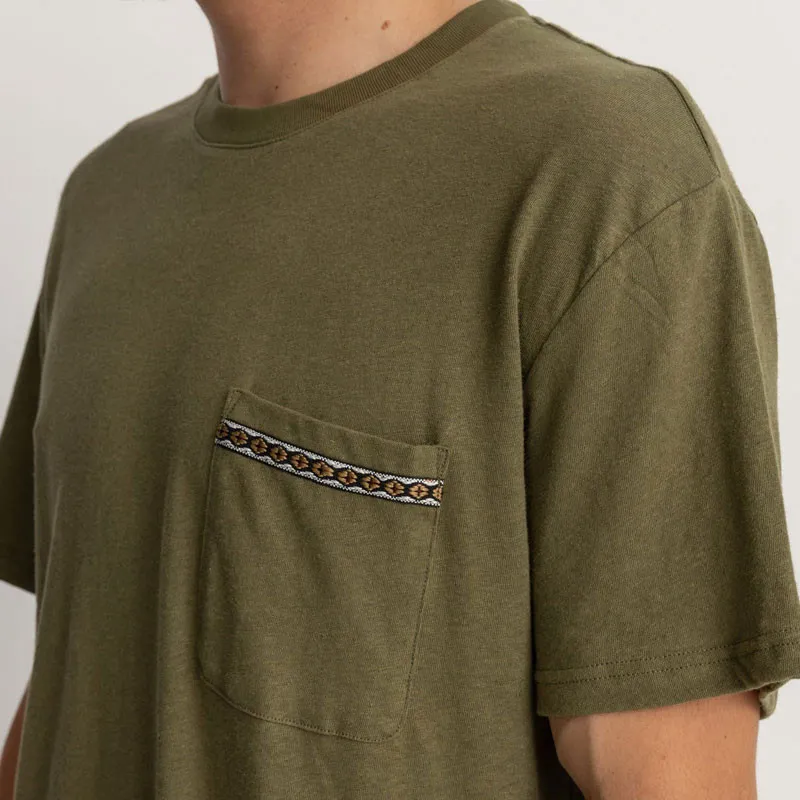 Camiseta Rhythm: Linen SS Tshirt (Olive)