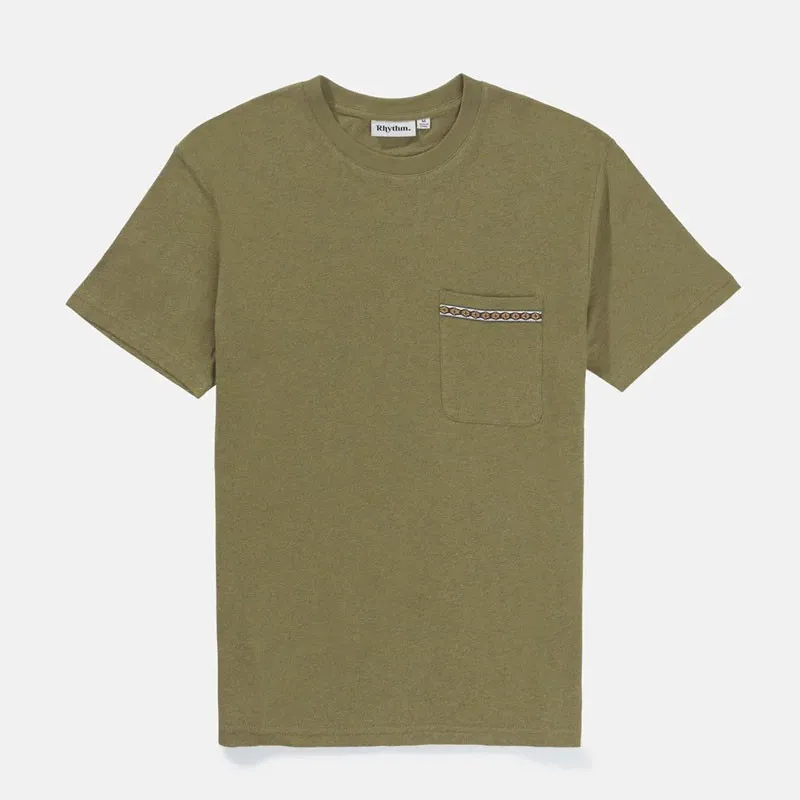 Camiseta Rhythm: Linen SS Tshirt (Olive)