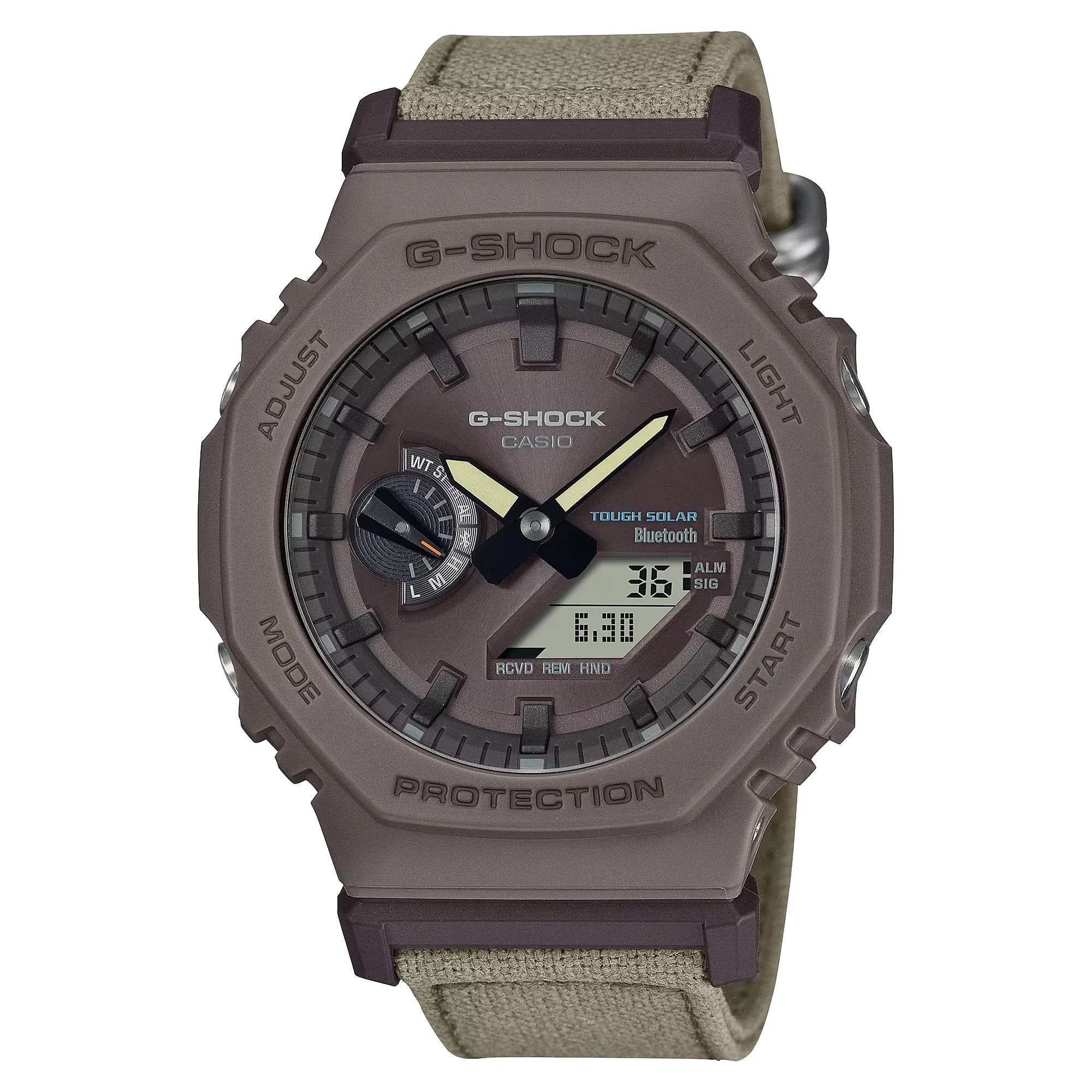 Casio G-Shock Brown Natural Textile Solar Bluetooth CasiOak GAB2100CT-5A Watch