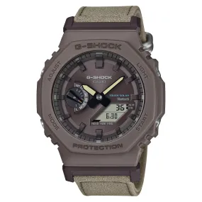 Casio G-Shock Brown Natural Textile Solar Bluetooth CasiOak GAB2100CT-5A Watch