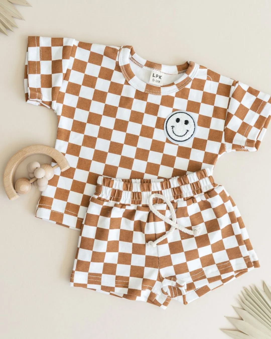 Checkered Smiley Set | Copper