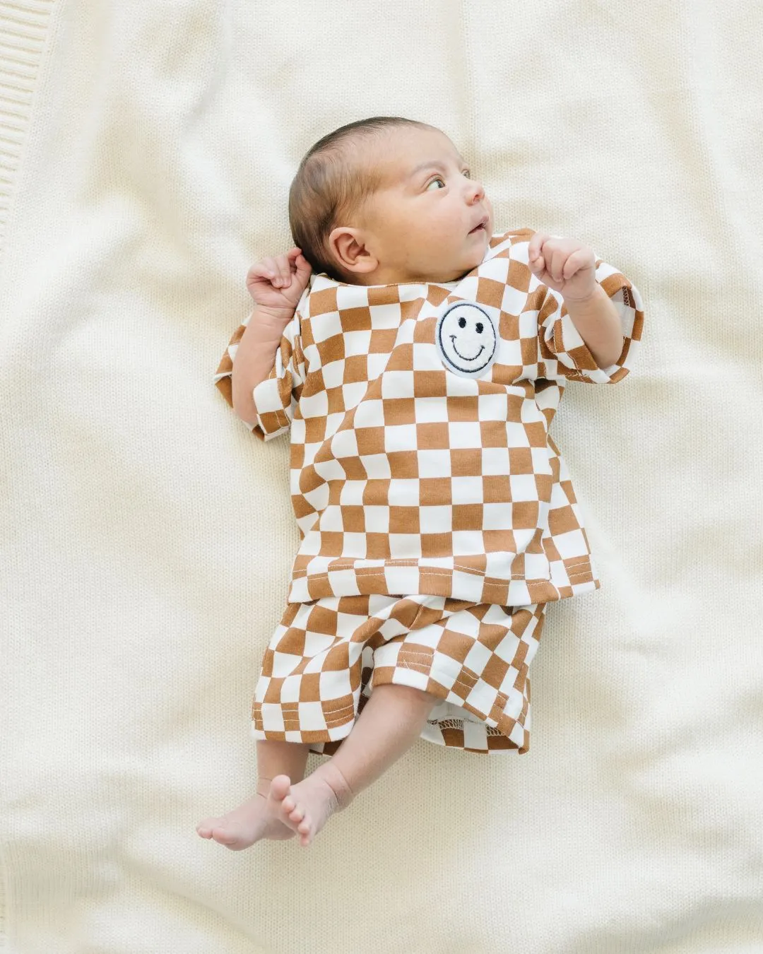 Checkered Smiley Set | Copper