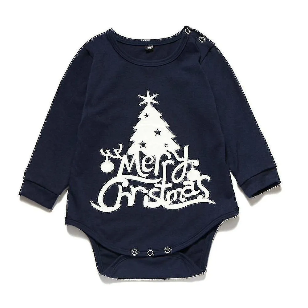 Christmas Family Matching Xmas Tree Print Long Sleeve Tops + Pants Sleepwear Pajamas Set