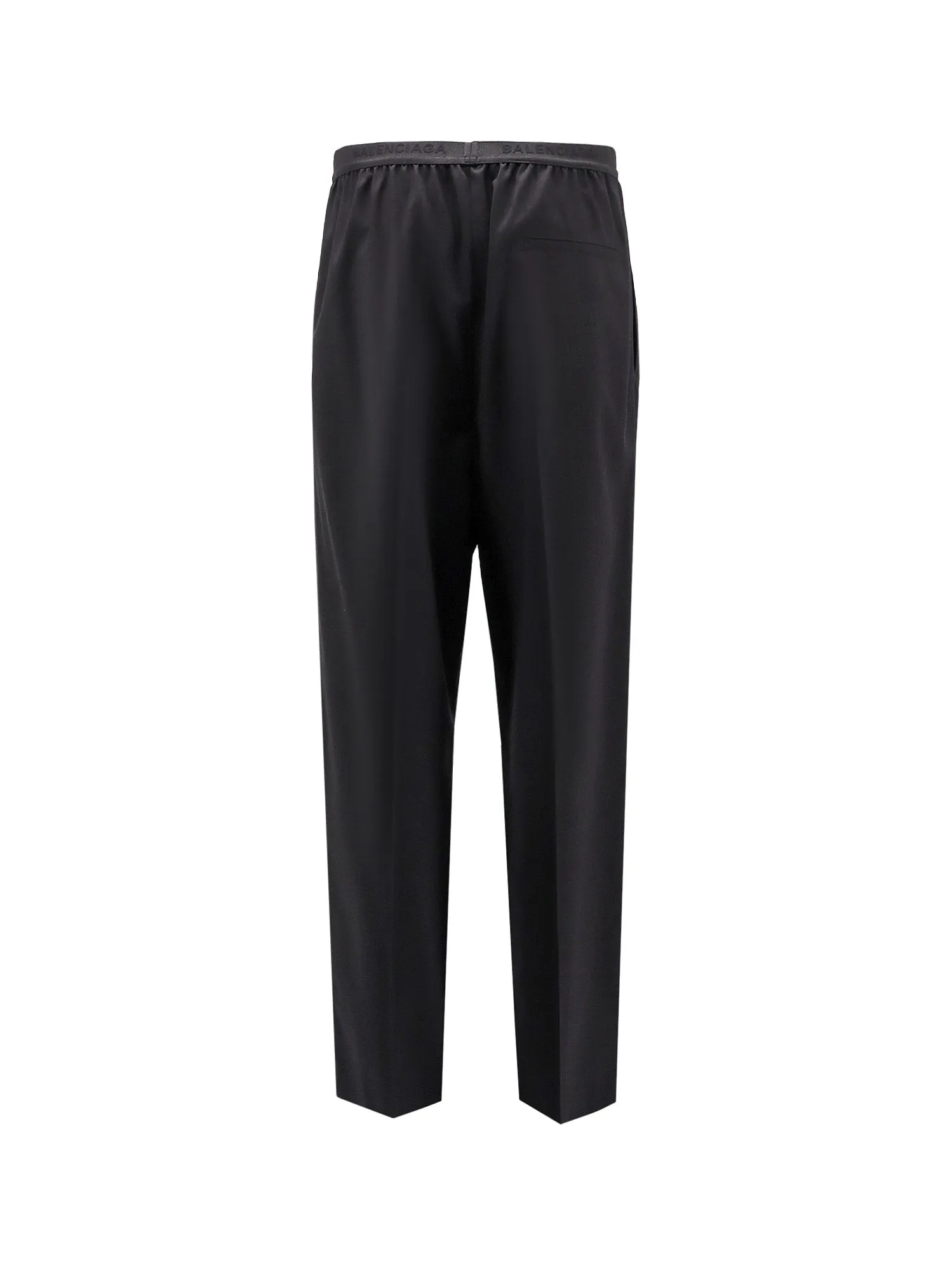 Cotton trouser with logoed band