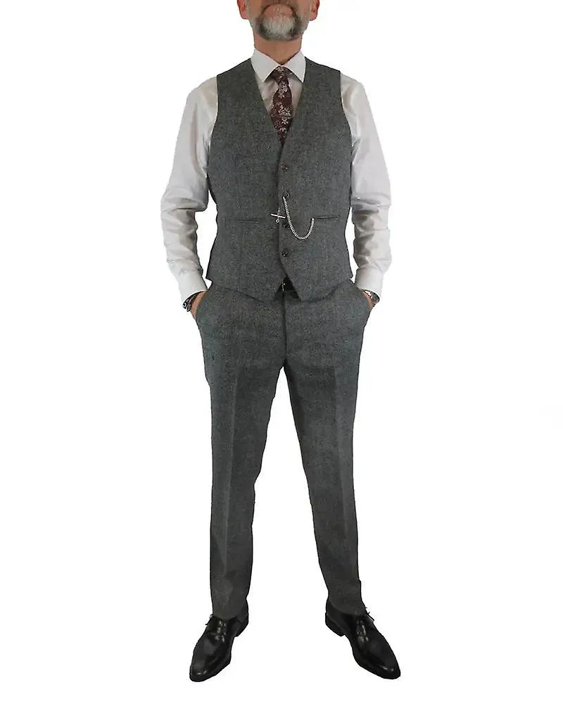 Donegal tweed suit trouser - grey