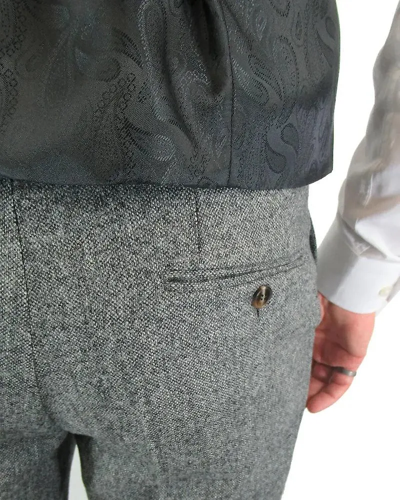 Donegal tweed suit trouser - grey