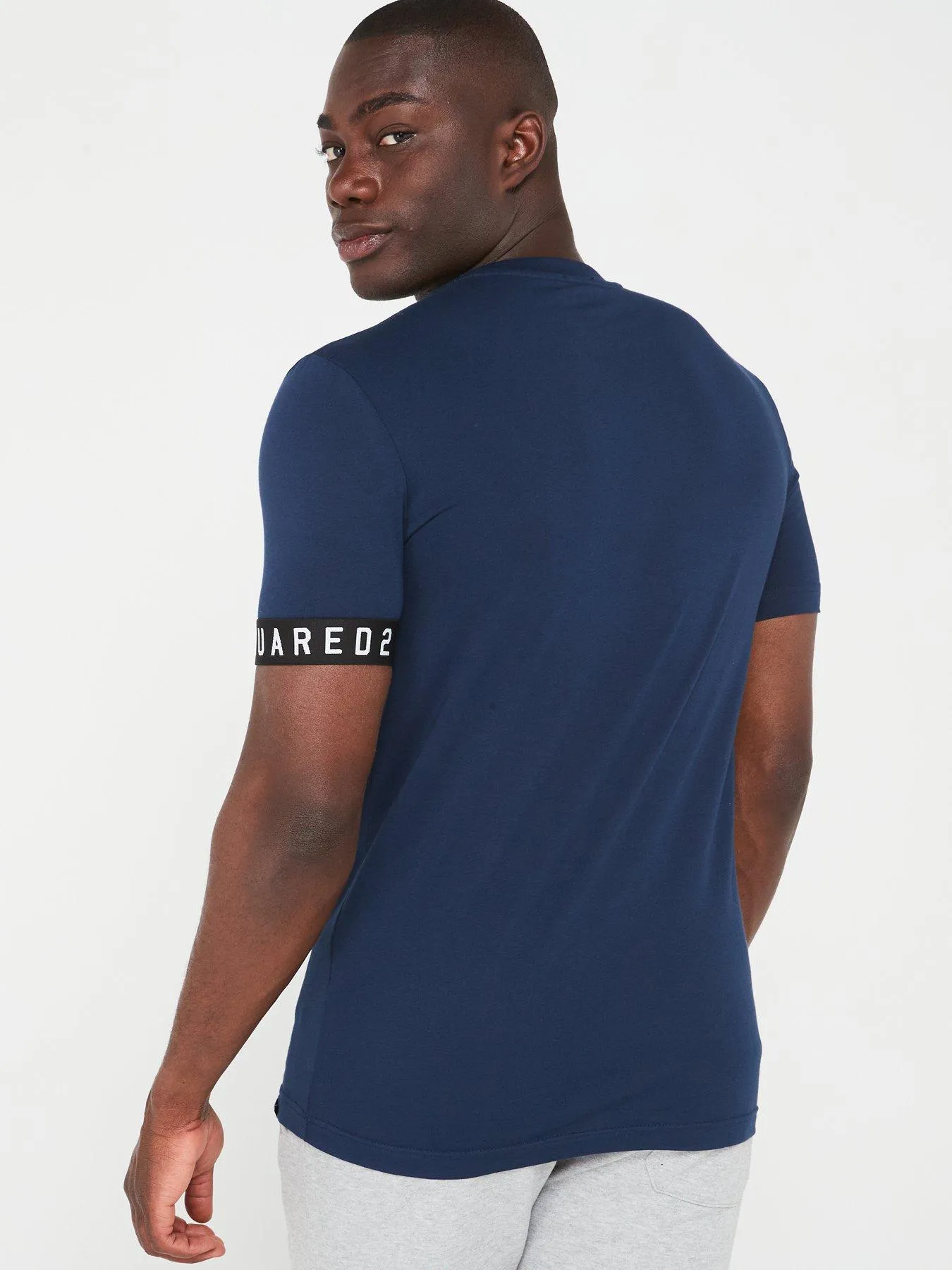 Dsquared2 Underwear Sleeve Band Logo Crew T-shirt - Navy