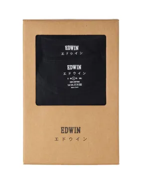 Edwin Double Pack Short Sleeve T-Shirts Black