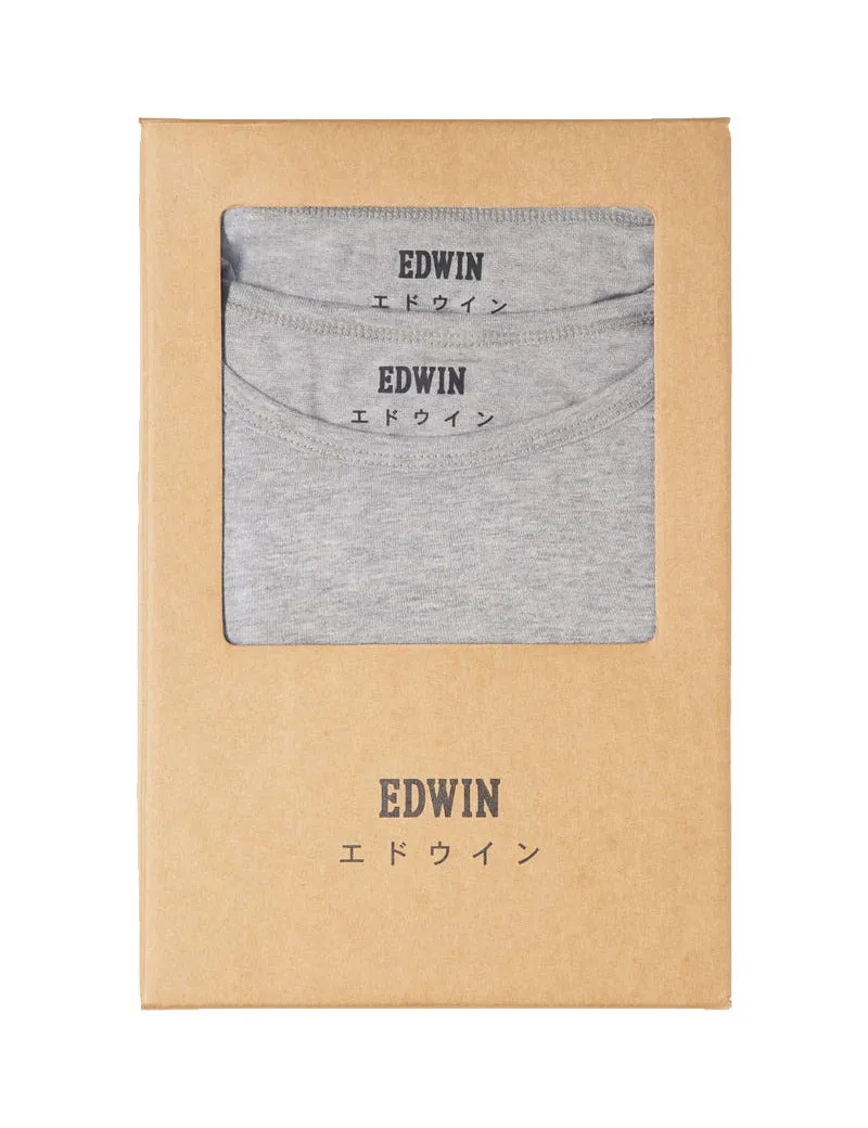 Edwin Double Pack Short Sleeve T-Shirts Grey