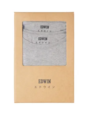 Edwin Double Pack Short Sleeve T-Shirts Grey