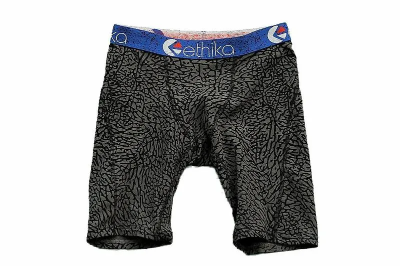 Ethika Men's Underwear Elephant Staple Print Long Boxer