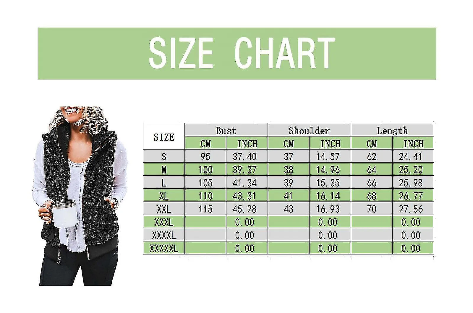 Fleece Outwear Vests Womens Zip Up Sleeveless Faux-fur Furry Fall Warm Coat With Two Pockets Artificial Wool Vest Coat