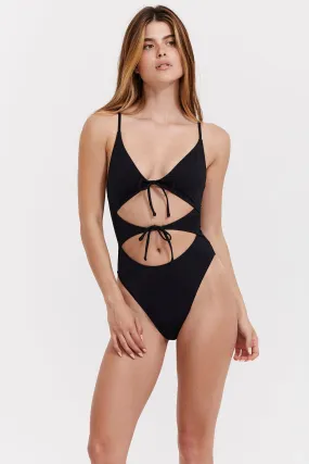 FLIRTT ONE PIECE CUT OUT WITH FRONT TIES