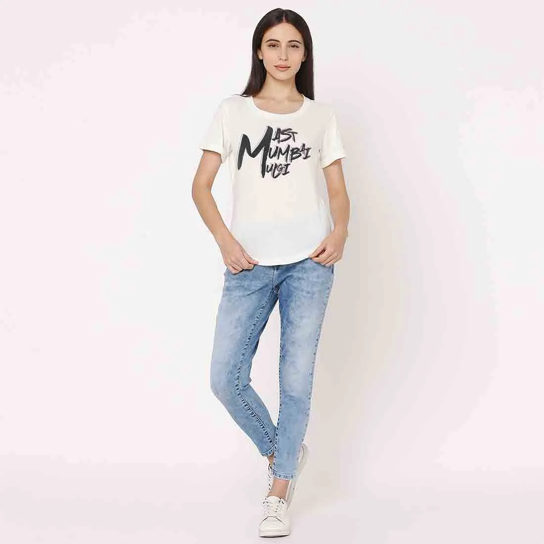 Funny T Shirts For Women - Mast Mumabi Mulgi