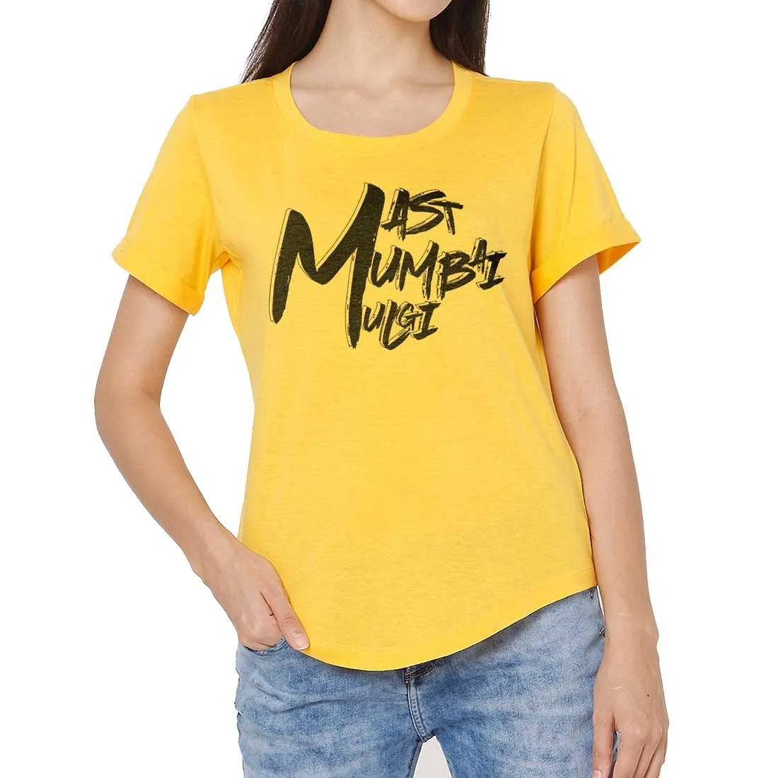 Funny T Shirts For Women - Mast Mumabi Mulgi