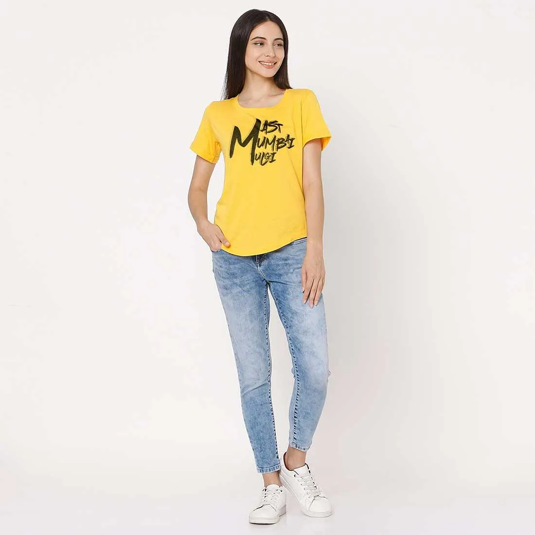 Funny T Shirts For Women - Mast Mumabi Mulgi