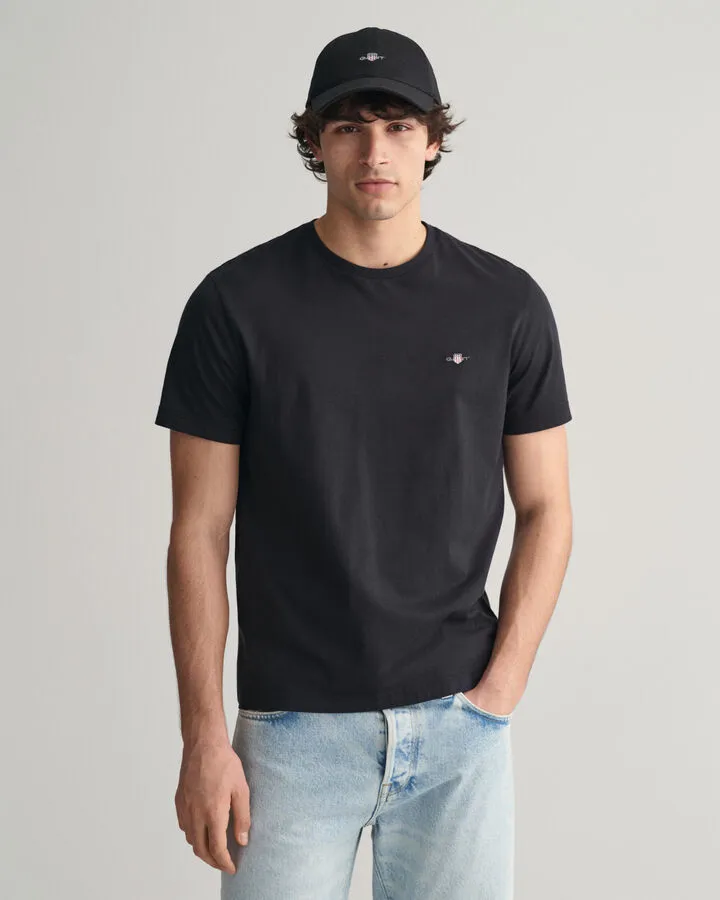 Gant 344157 Mens Reg Shield Ss T-Shirt Black