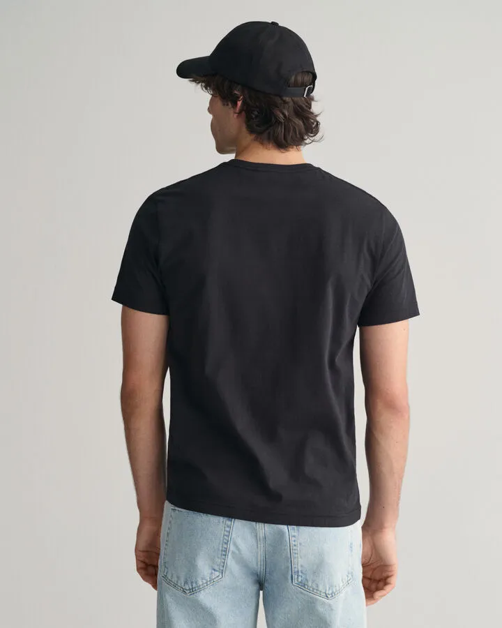 Gant 344157 Mens Reg Shield Ss T-Shirt Black