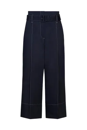 High Waisted Trouser - Navy