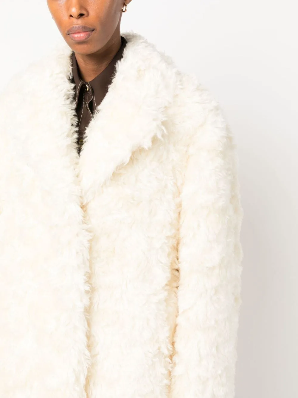 JIL SANDER Luxurious Faux-Fur Jacket with Notched Lapels for Women