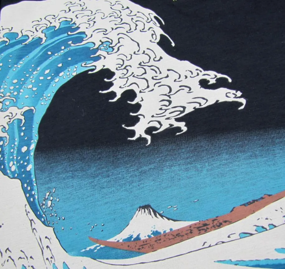 Kanagawa Great Wave Embroidered T-Shirt