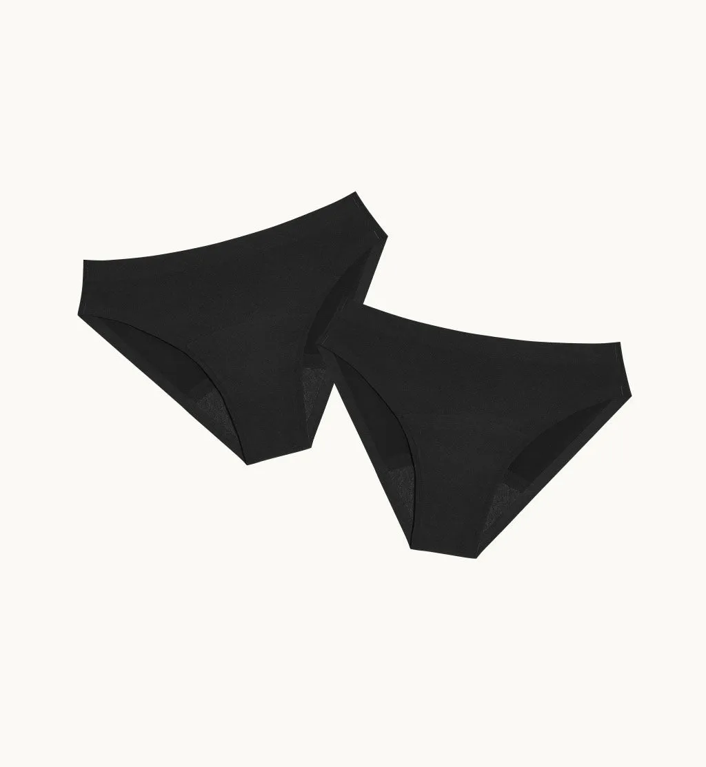 (Kit Item) Leakproof Underwear Bikini 6-Pack Black 2-Pack | Bikini