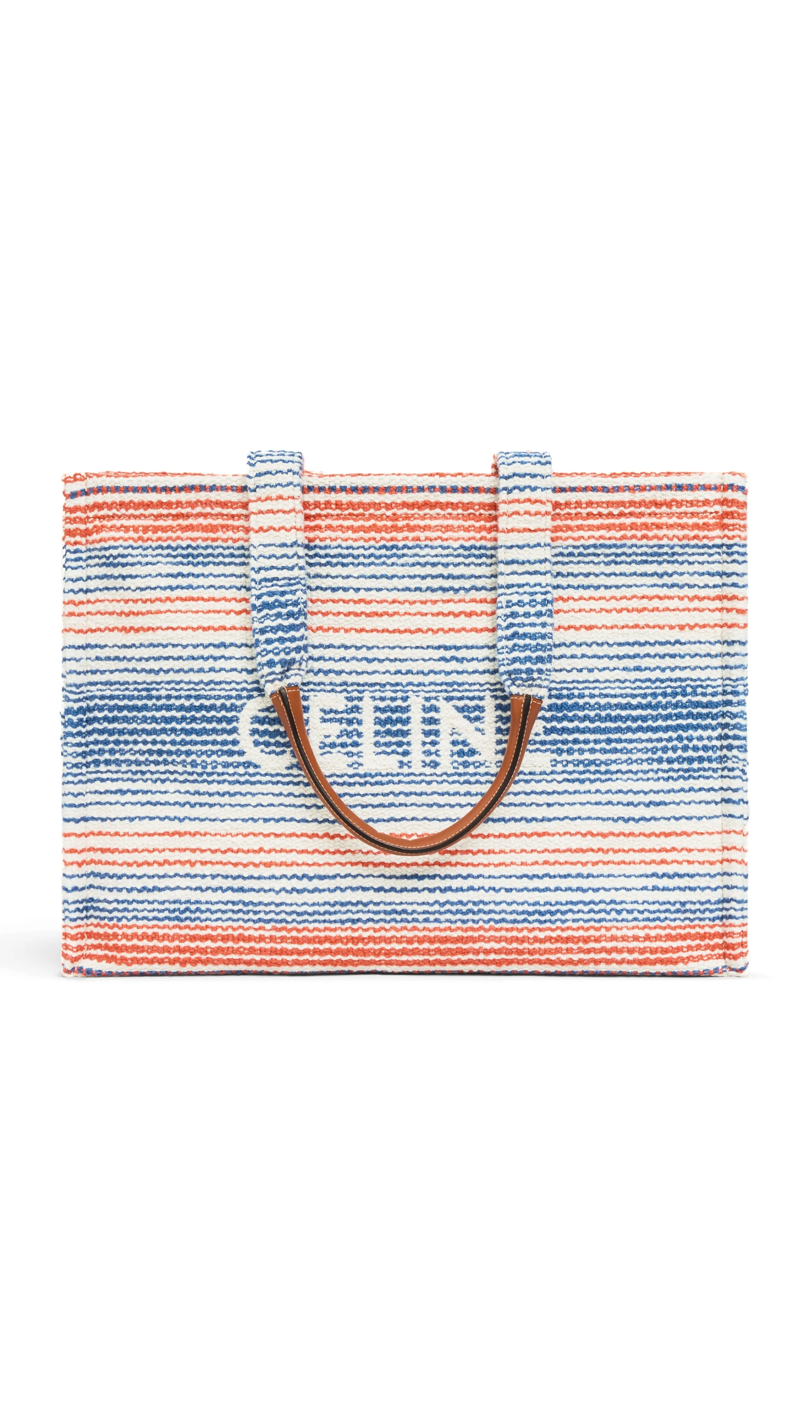 Large Cabas Thais in Striped Textile with Celine - Multicolor