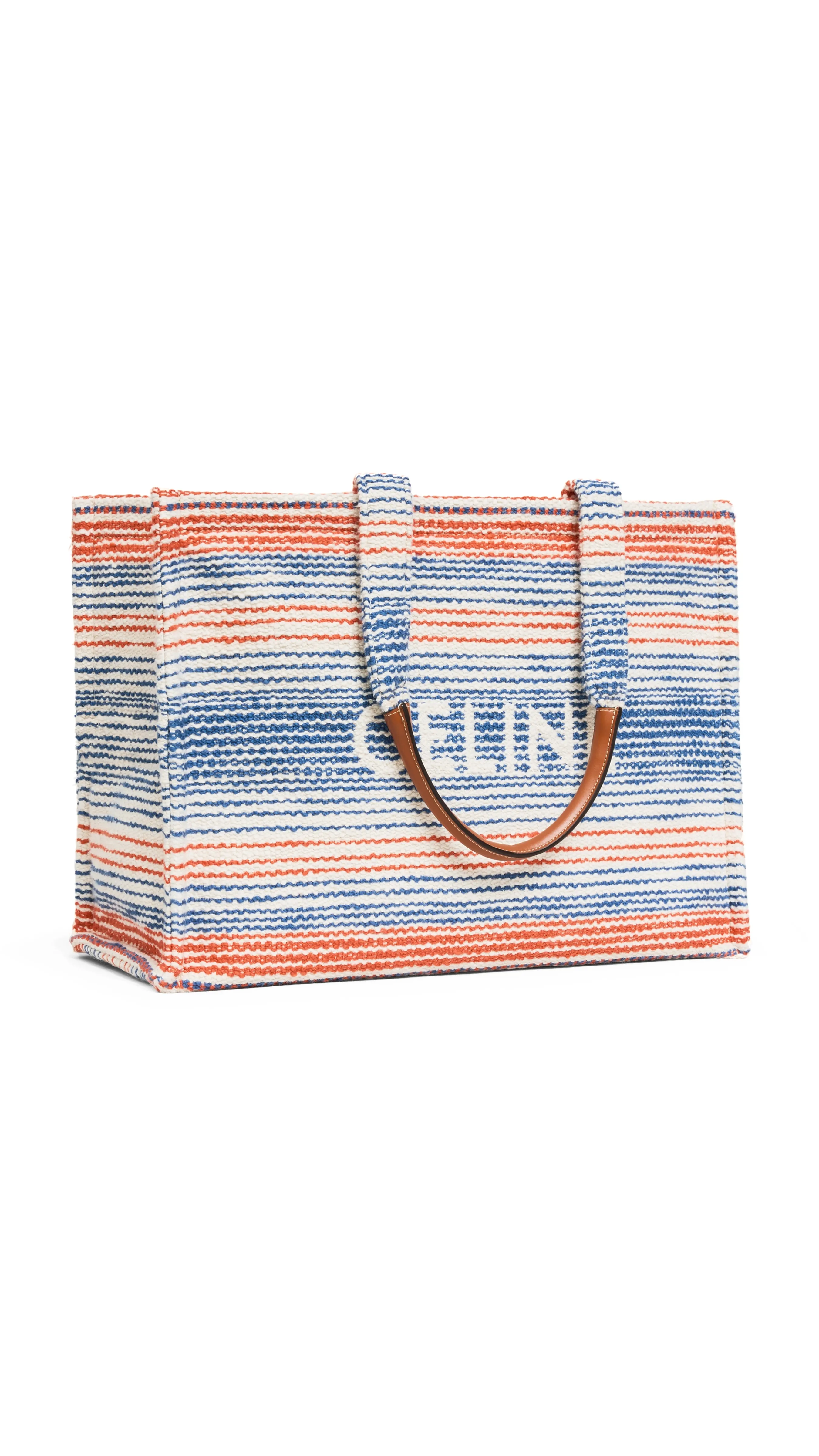 Large Cabas Thais in Striped Textile with Celine - Multicolor